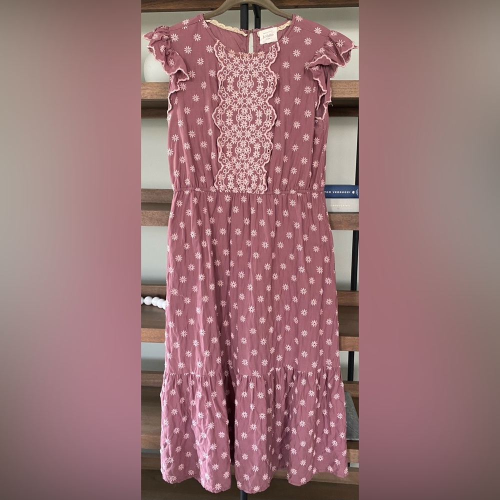 Bohme Pink Midi Sundress for Casual Occasions